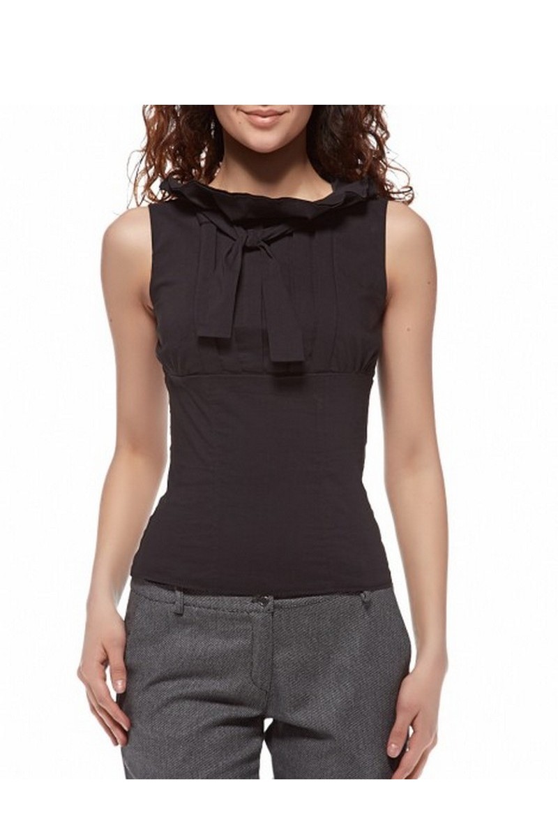 Buy Elegant black cocktail comfortable party sleeveless women`s blouse